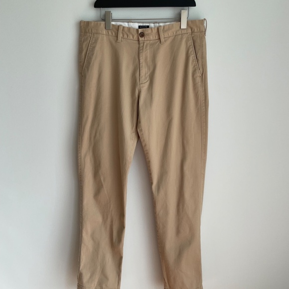 NWOT J.Crew Factory Khaki Straight-fit flex chino pant SZ 34W x34L - Picture 3 of 6